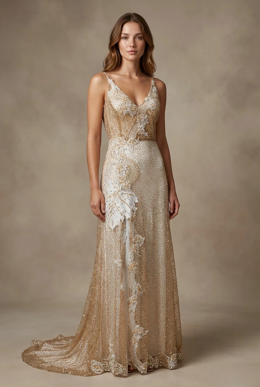 Vestido Elaine Gold