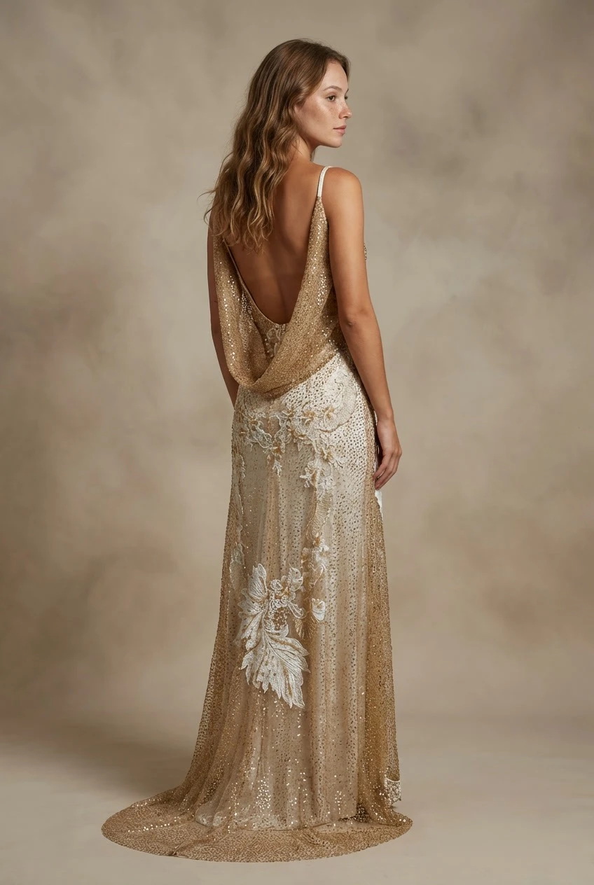 Vestido Elaine Gold